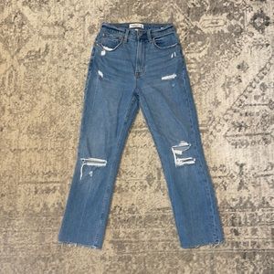 Abercrombie & Fitch The Ankle Straight Ultra High Rise (Curve Love)